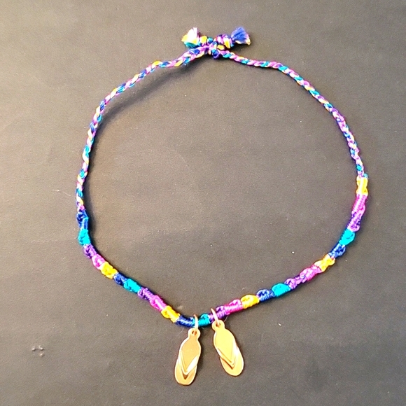 NEW Jennifer Lopez J-Lo Multi-color Woven Bracelet/Anklet! NWOT - Picture 3 of 12